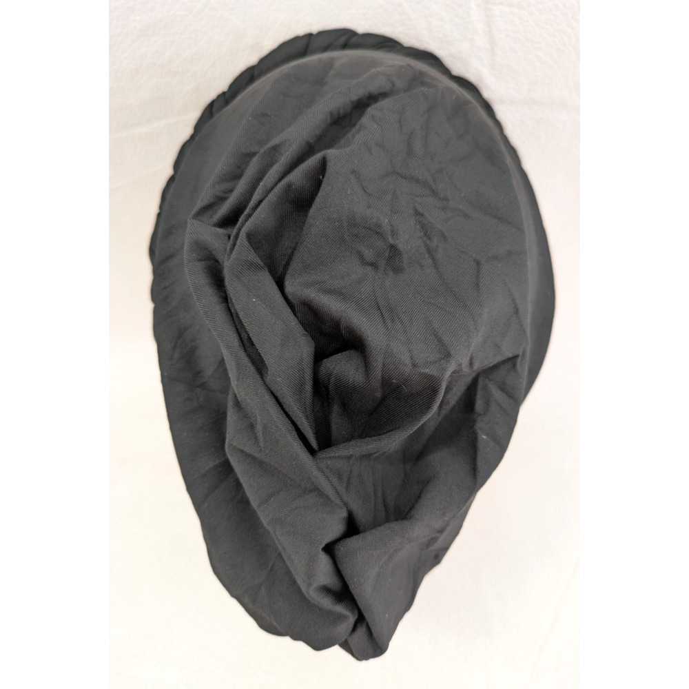 Womens Hijab Cap Black Gold Beads Twisted Braid Head Wrap Turban Chemo Headwear - Picture 3 of 4